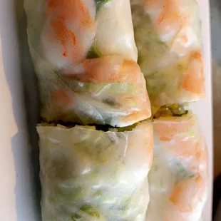 A04. 2 Pieces Shrimp Spring Rolls