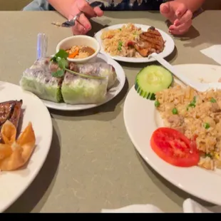Spring roll &amp; combo rice