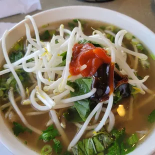 small rare beef, tendon and tripe pho