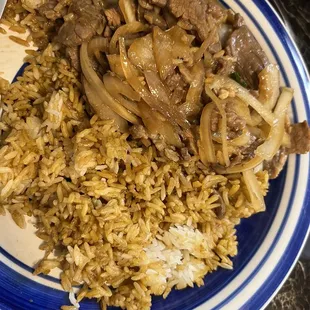 Kung Pai chicken with fried rice