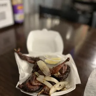 Fried quail