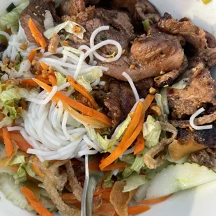 Pork vermicelli bowl.