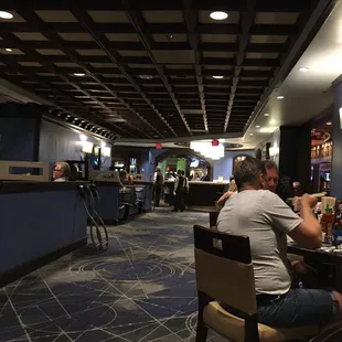 people eating and drinking