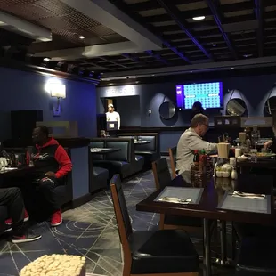 people sitting at tables