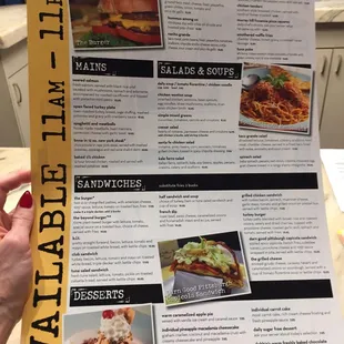 the menu
