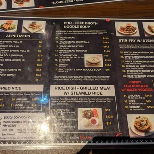 Menu side 2