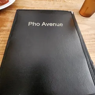 Pho Avenue - menu cover