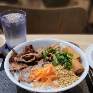 Pork vermicelli plate