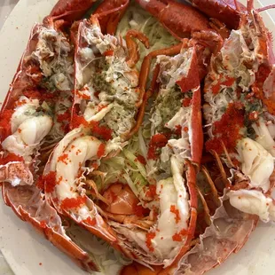 Fresh steamed lobster