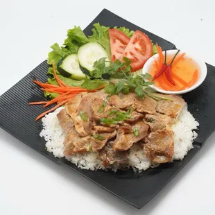 Rice with GRILLED PORK