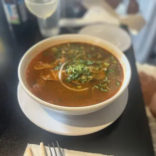 Pho with spicy sauce