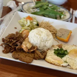 a plate of food on a table