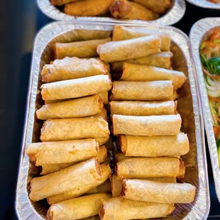 Egg rolls, meat and vegetarian