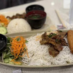 Bun Thi Nuong Cha Gio- grilled pork