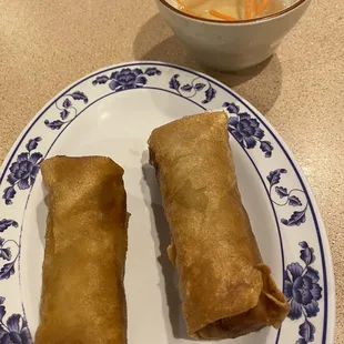 Oily egg rolls, but one of the tastiest I&apos;ve had