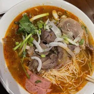 Bun Bo Hue with smaller vermicelli noodle