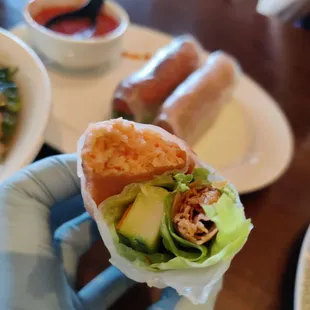 Inside of the spring roll