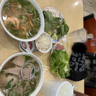 brisket and skirt flank/ shrimp pho