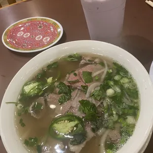 Pho and taro boba