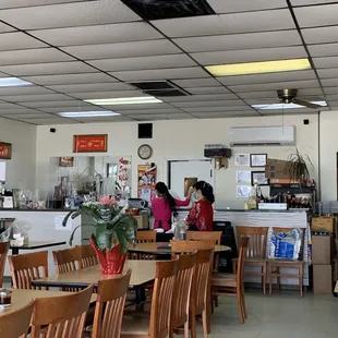 the interior of the restaurant
