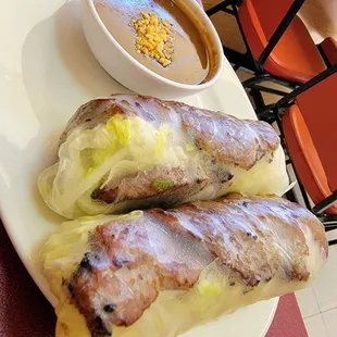 a plate of vietnamese food