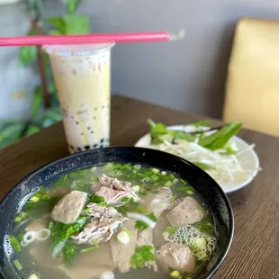 Pho Special, Honey Lavendar Milk Tea