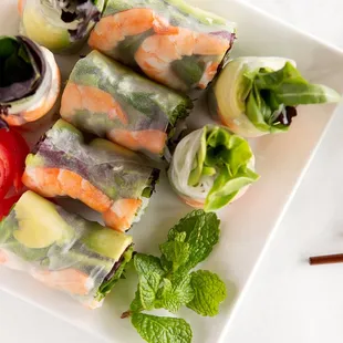 Traditional Shrimp Avocado Spring Rolls