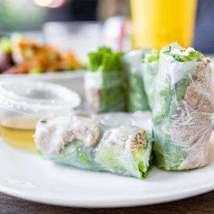 #21 Lemongrass Beef Spring Rolls ($11.25)