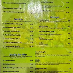 Menu back