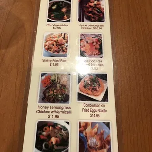 the menu