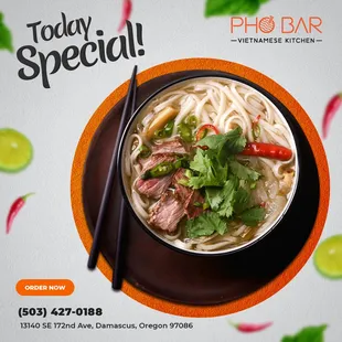 Pho Bar - Vietnamese Kitchen, a place where you can really get your money&apos;s worth and where you&apos;ll leave feeling satisfied.
We serve th