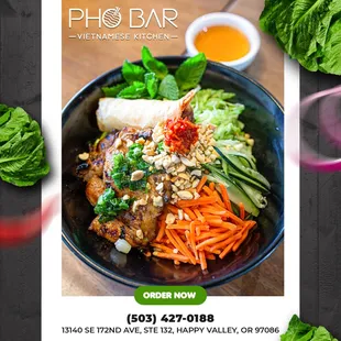 When you want to eat something that feels like home, go for the Pho.
We bring Vietnamese cuisine to your table with our signature dish o
