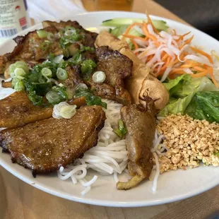 a plate of food on a table