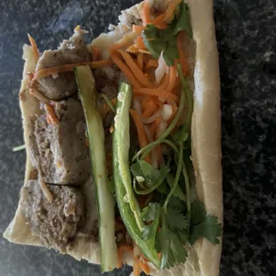 #3 Báhn Mì Xiu Mai (Vietnamese meatball) Amazing fresh French bread, vegetables and the great meatballs.
