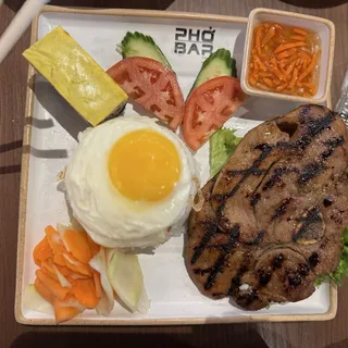 PORK CHOP RICE PLATE l Com Suon Dac Biet