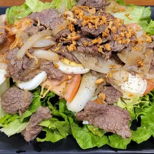 Beef salad.  Sooo delicious!!