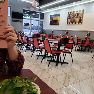 very clean restaurant.