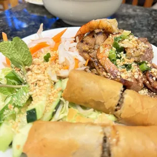 a plate of vietnamese food