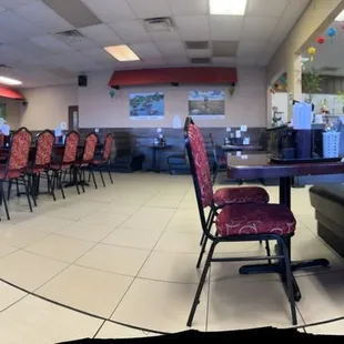 Panoramic view from the first booth on the left side.