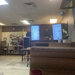 The eating area.