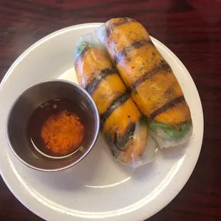 Grilled Chicken Spring Rolls