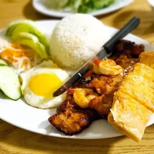 a plate of food on a table