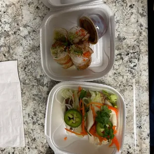a variety of food items