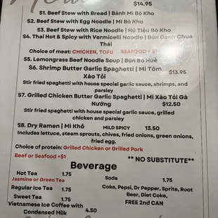 New Menu Items!  Specialties