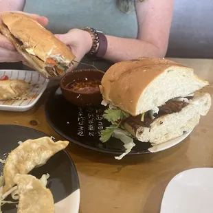 Vietnamese teriyaki chicken sandwich, delicious and huge