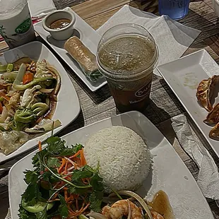 plates of food on a table