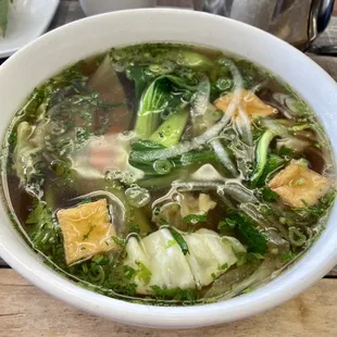 Vegetarian Pho in beef broth (ironic)