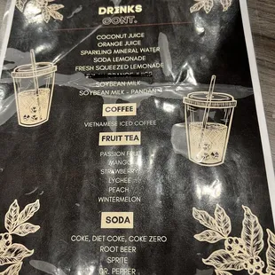 Drink menu - February 2024