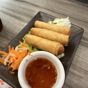 Crispy shrimp &amp; pork egg rolls