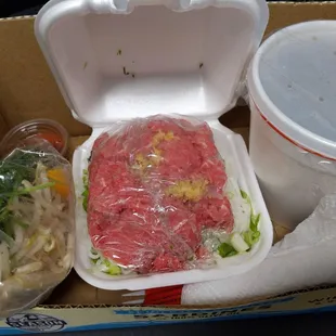 #20 to go order - Fixings for beef and ginger soup